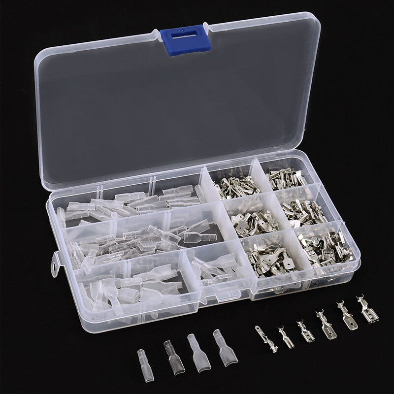 270PCS Male & Female Insulated Electrical Wire Terminals Crimp Connectors Kit v
