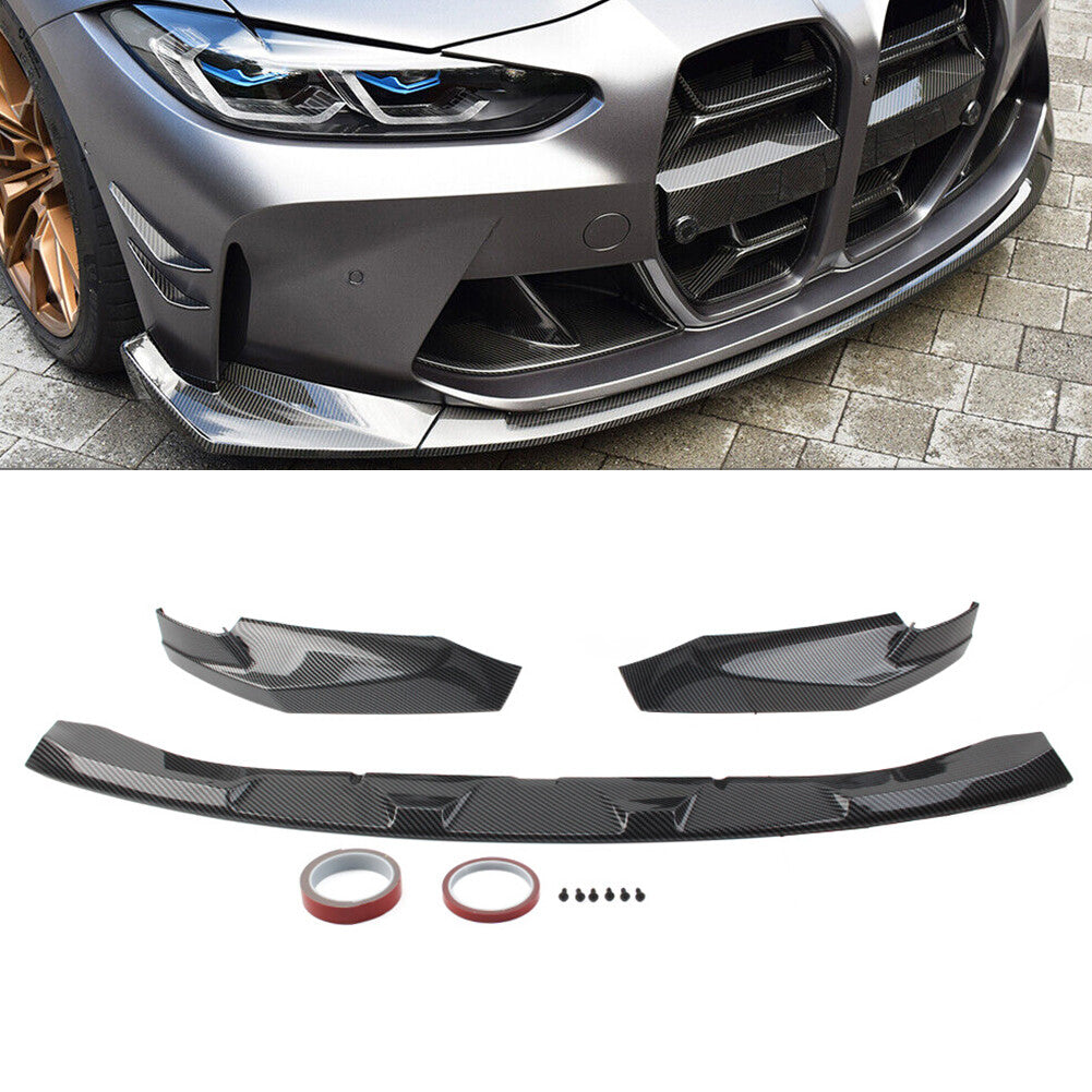 Front Bumper Lip Splitter Spoiler for BMW G80 M3 G82 G83 M4 2021 2022 2023