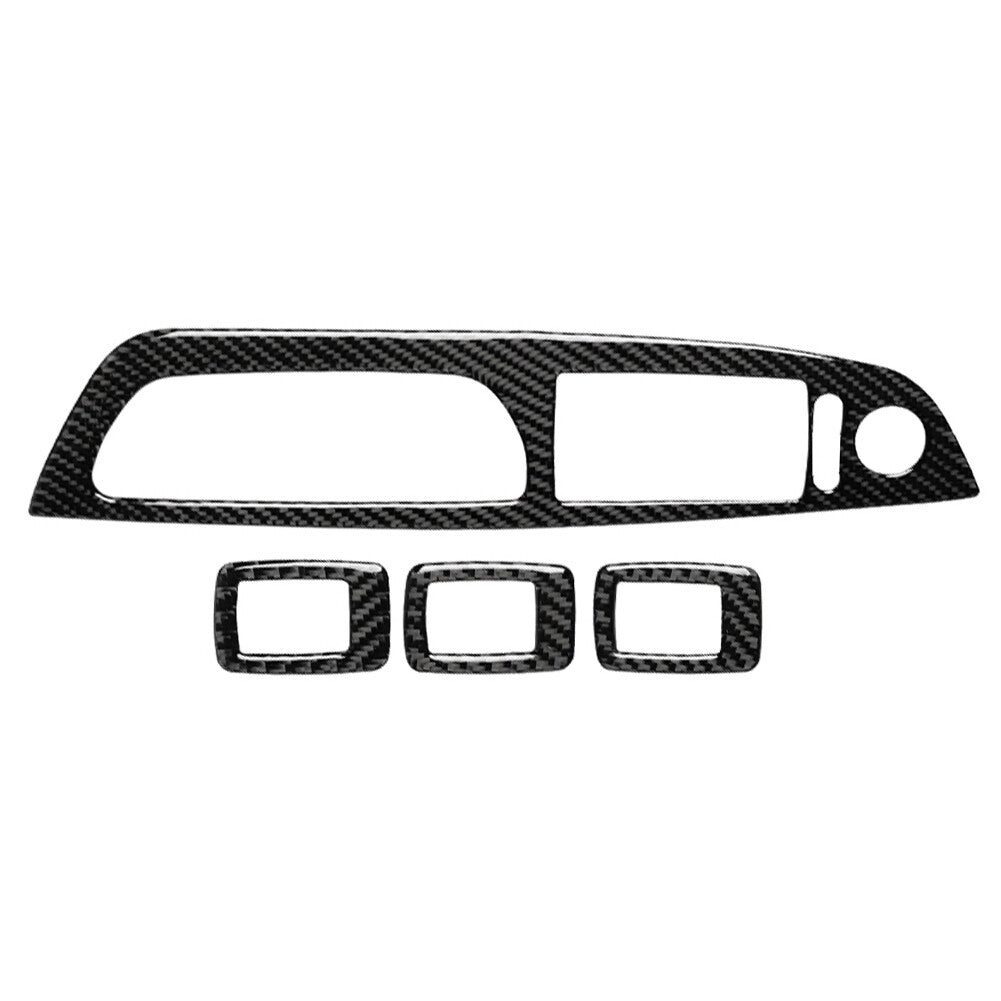 Door Window Button Frame Cover Trim for BMW X5 E70 X6 E71 08-13 RHD Carbon Fiber