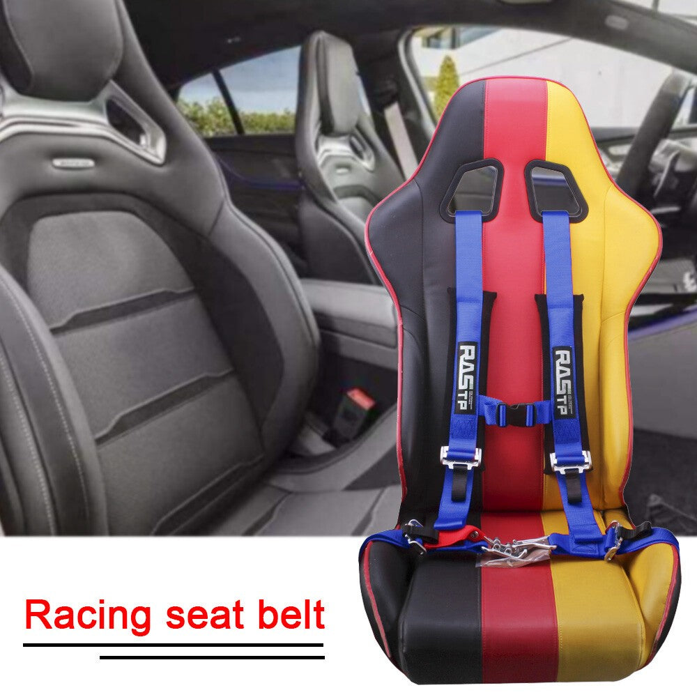 Blue RASTP 2 Universal 4-Point Car Auto Racing Sport Belt Harness Strap Q