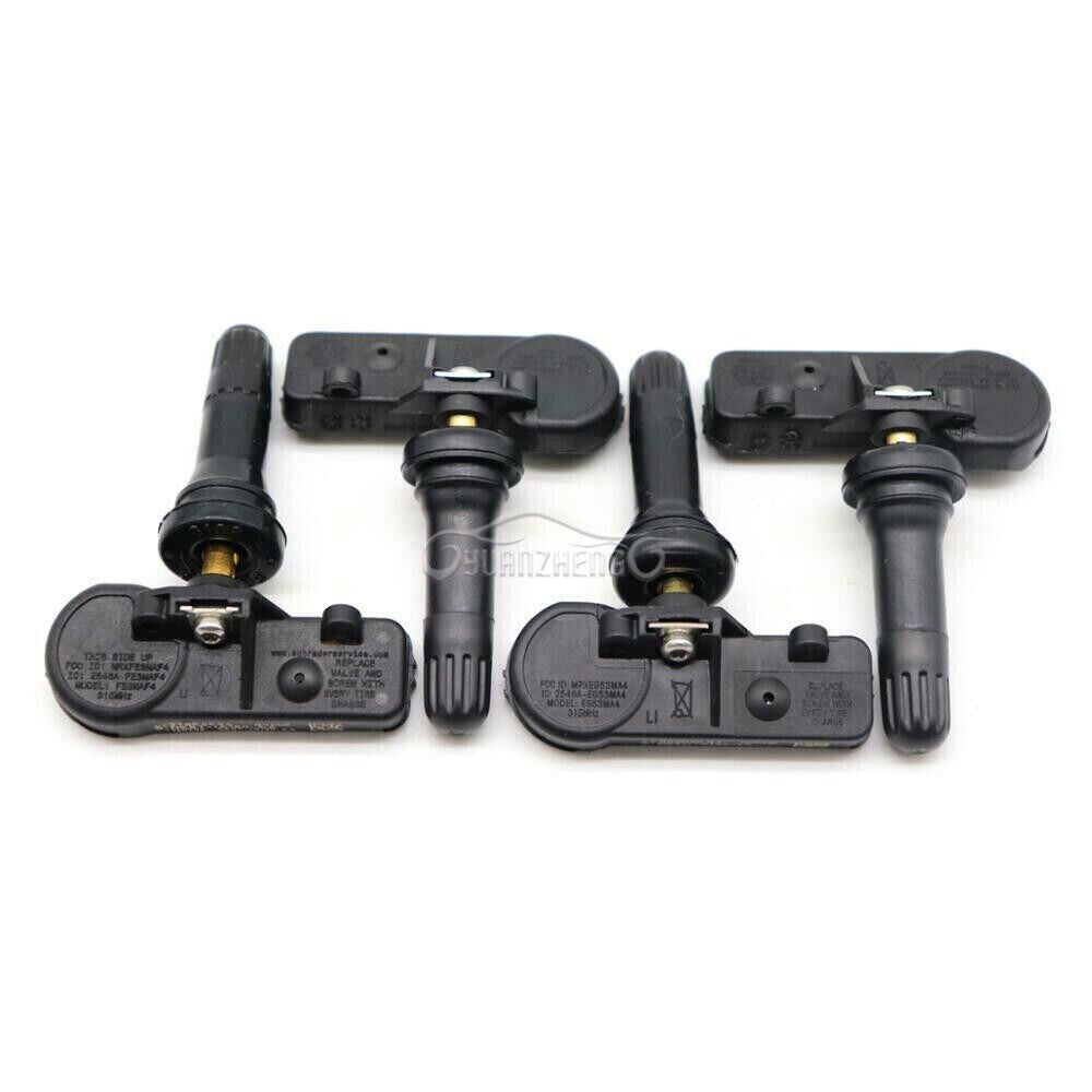 new Tire Pressure Sensor (TPMS) 4-piece kit DE8T-1A180-AA for Ford Motorcraft, USA.