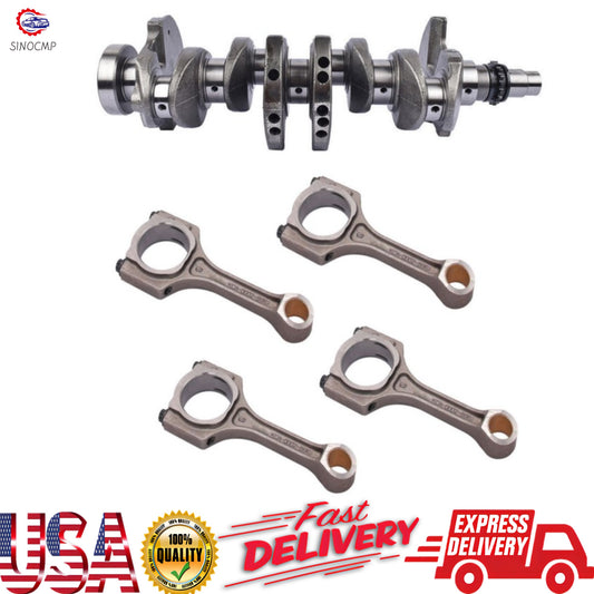 Engine Crankshaft 23110-2B610 w/ 4Pcs Connecting Rod OE 23510-2B000 for Hyundai