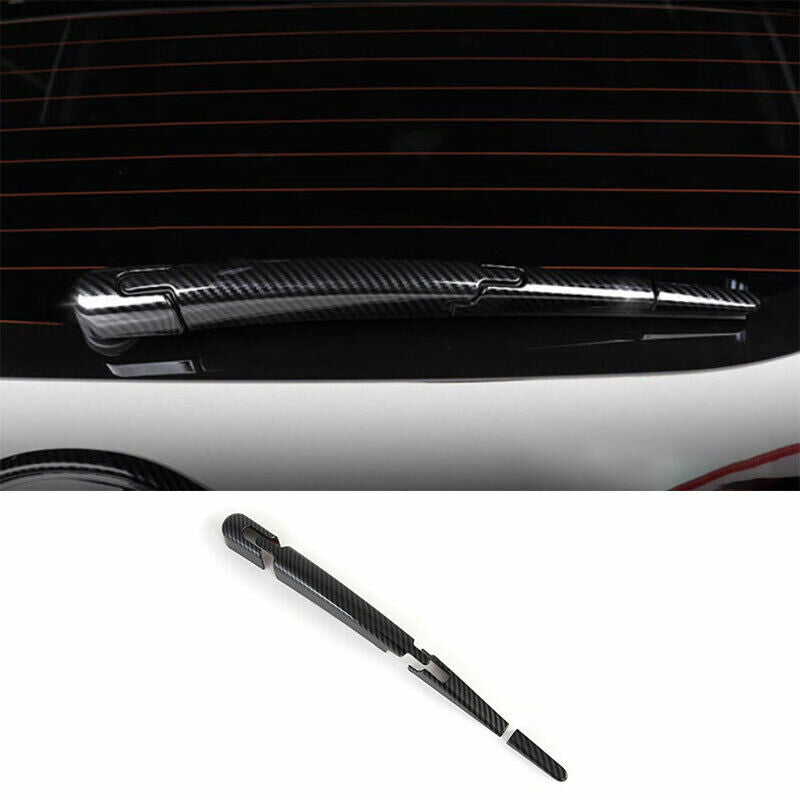 for Kia Seltos 2020-2023 Carbon Fiber Tail Rear Window Wipers Cover Trim decor