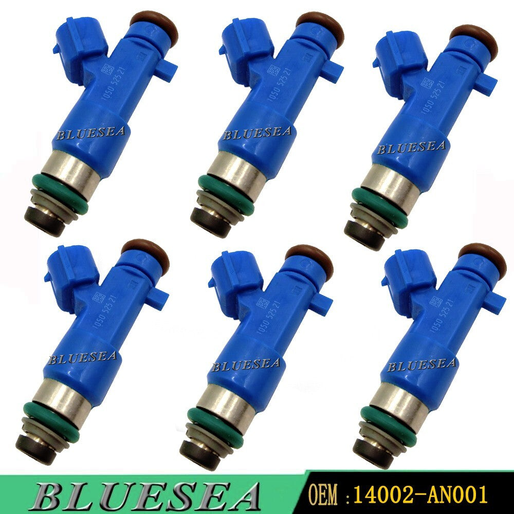 6 PCS NEW 550cc Fuel Injectors for Infiniti G37 for Nissan GT-R V6 3.8L 14002-AN001