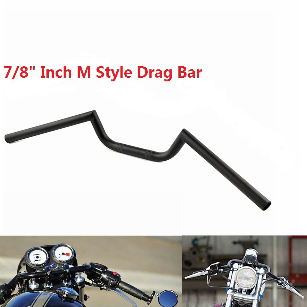 7/8 Motorcycle Drag Bar Handlebar M Drag Bar Kit For Chopper Cafe Racer Cruiser Q