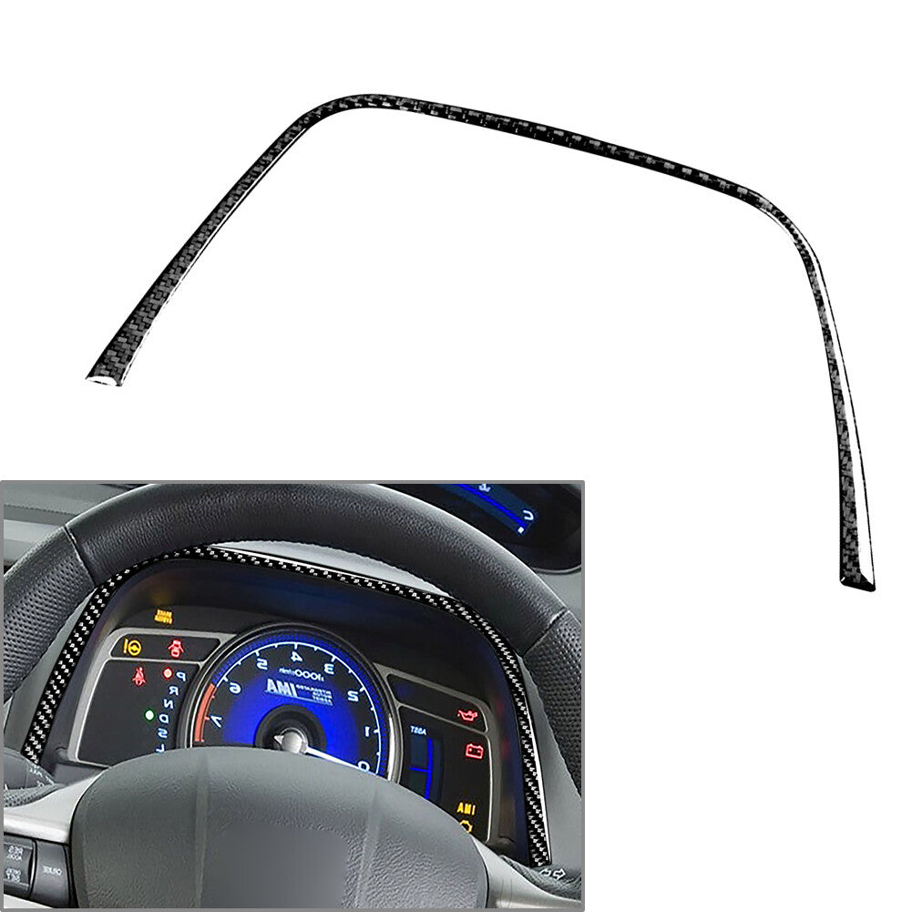 Carbon Fiber Dashboard Instrument Strip Trim Fit for Honda for Civic 8th Gen 2006-11