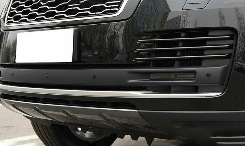 3P for Range Rover L405 2018-2021 Silver Front Bumper Lip Trim Strip Decor Cover