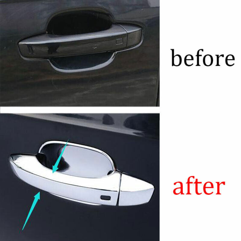 for Audi Q7 2016-2019 ABS Chrome Exterior Outside Door Side Handle Cover Trim 8P