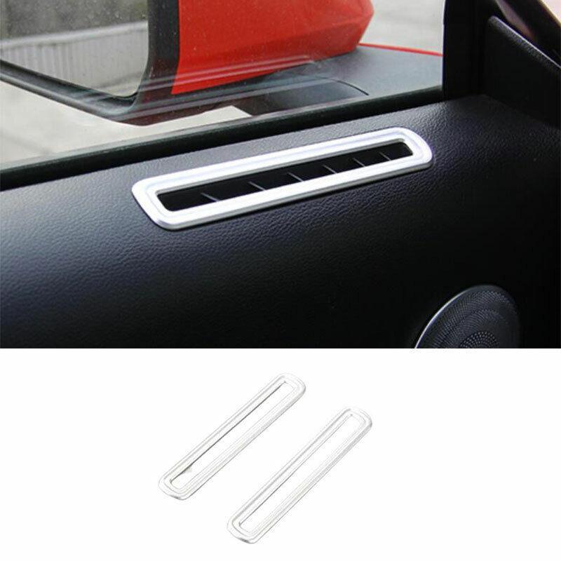 for Ford for Mustang 2015-2022 Matte Silver Inner Door LR Air Outlet Vent Trim 2PCS