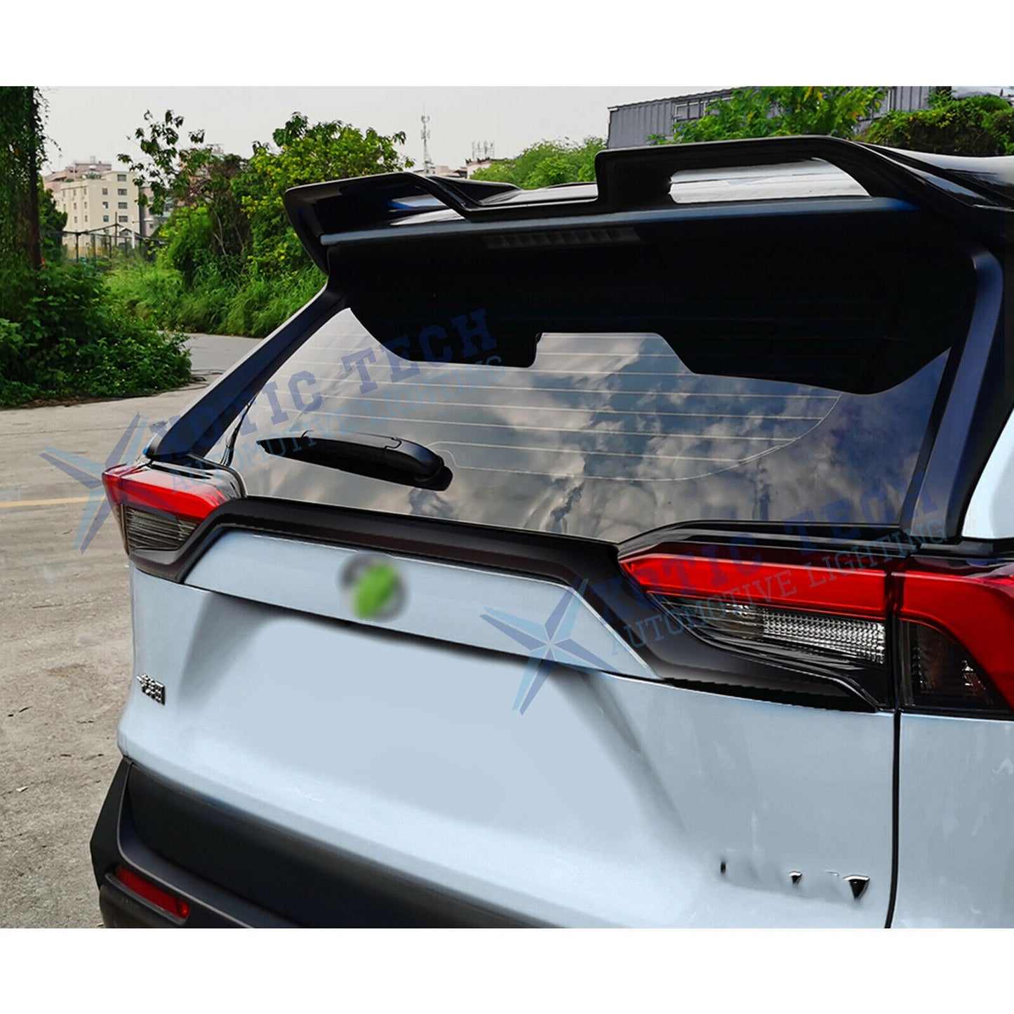 Piano Black Exterior Rear Trunk Upper Lid Cover Trim for Toyota RAV4 2019-2024