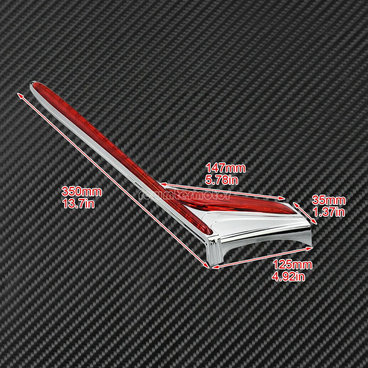 Red LED Vertical Rear Brake Light Strips Fit For GL1800 2012-2017 F6B 2013-2016