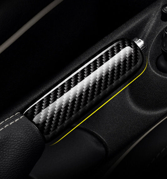 Real Carbon Fiber Car Handle Hand Brake Cover Trim for Mini Cooper R50R53 01-06