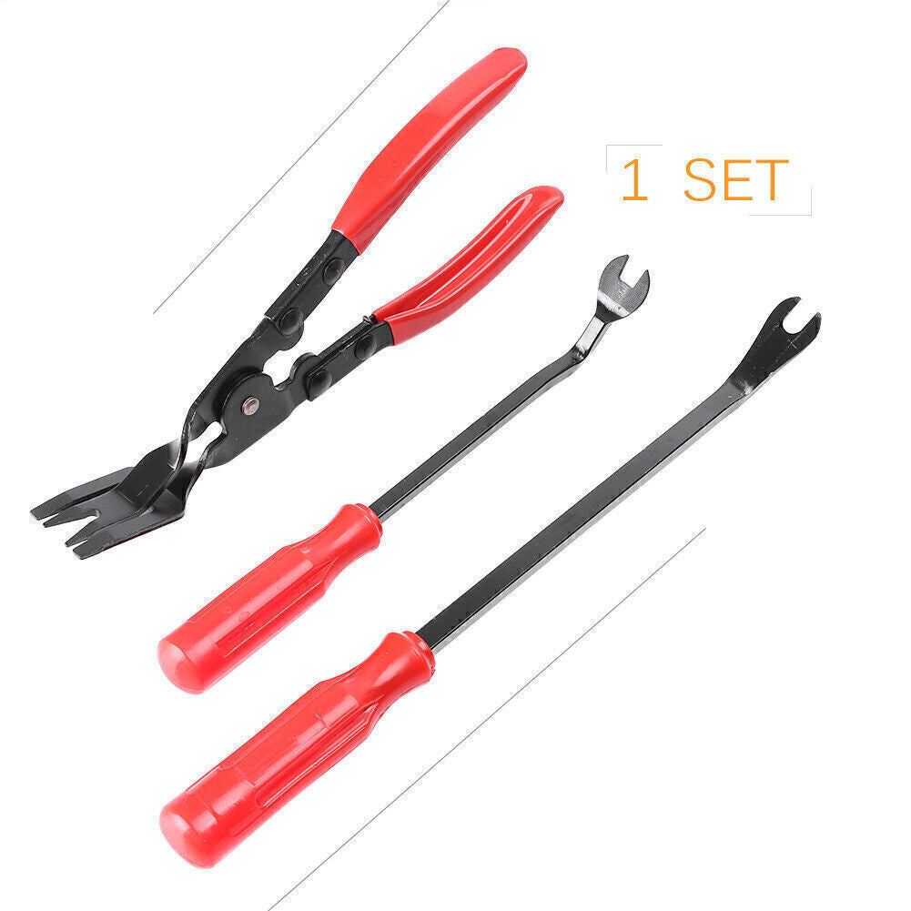 3pcs Homee Car Door Panel Trim Clips Plier & Fastener Remover Puller Tools