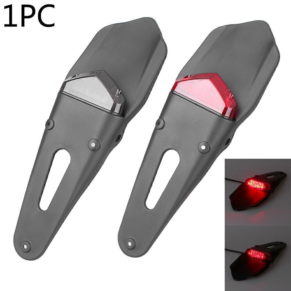 1x Motor Rear Fender with Tail Light Universal For Motorcycle Dirt Bike ABS Q