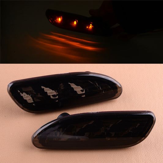 2pcs LED Smoke Bumper Side Marker Light +Bulb Fit for C-Class W203 v
