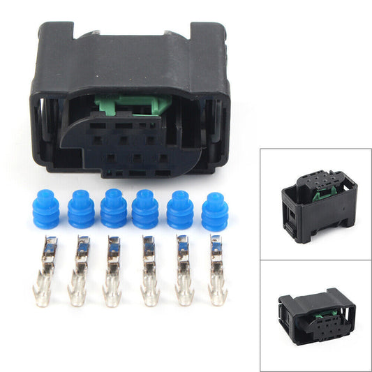 Fit Electronic Throttle Body Plastic 1 Connector w/6 Pins and 6 Seals Set Q