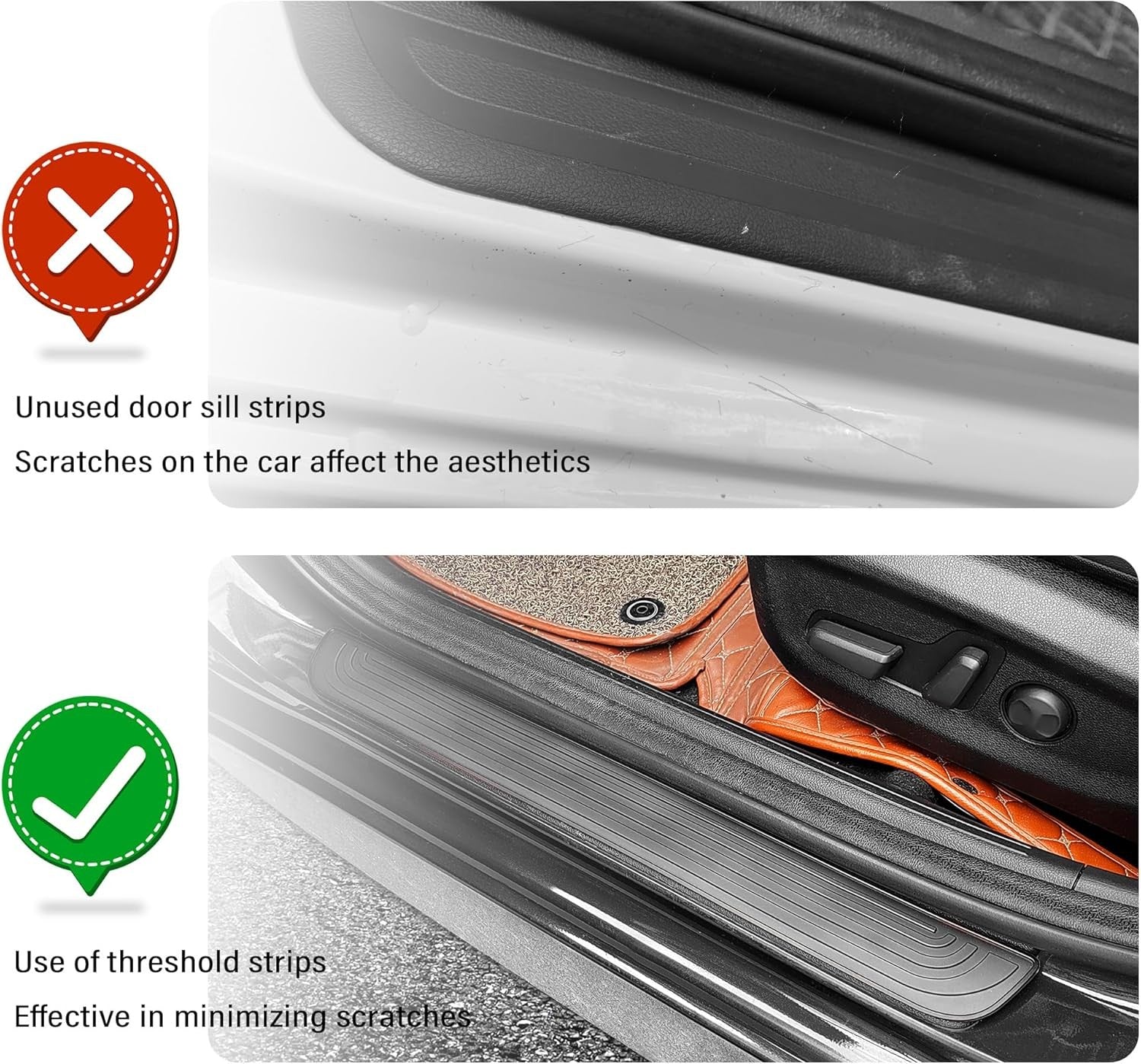 1.57inch Car Door Sill Cover Panel Step Protector for Honda Odyssey Accessories
