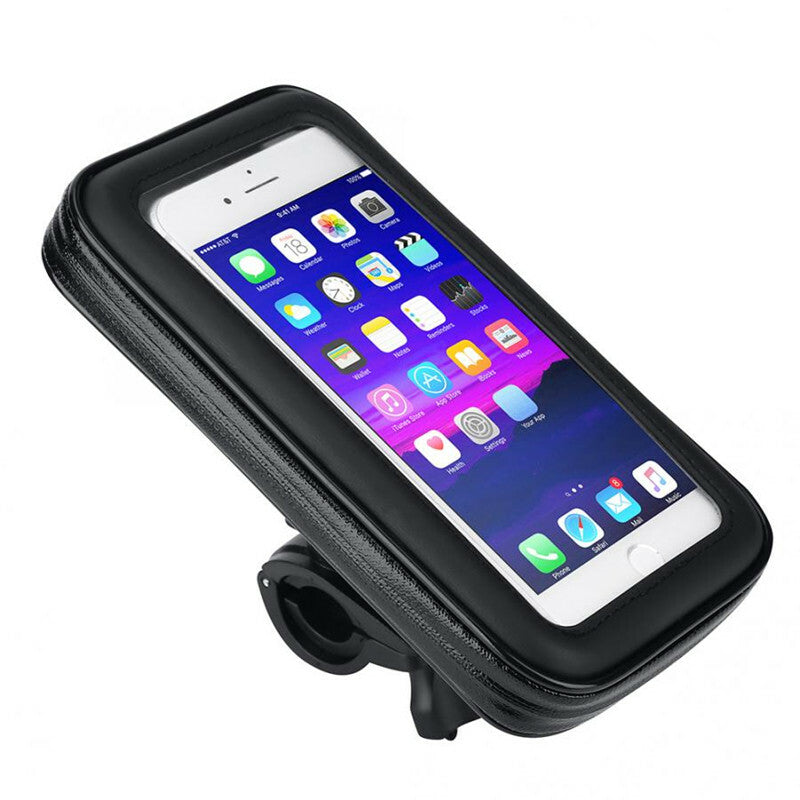 Motorcycle Mobile Phone Holder Waterproof Case Bag Cover Handlebar Mount Stand