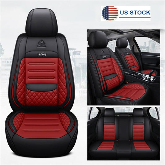 5-Seats Fiber leather for Seat Cover Car for SUV Full Front+Rear Universal for Seat Cushion Q