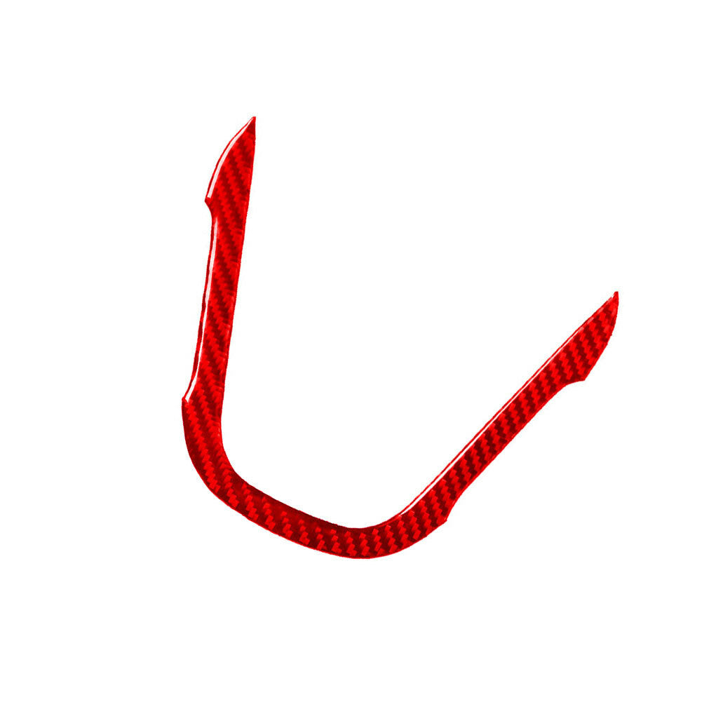 6X Red Carbon Fiber Interior Rear Door Handle Trim Cover for Fiat 500L 2014-2017 v