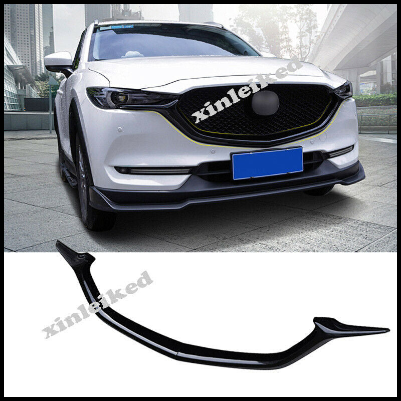 for Mazda CX-5 2017-2021 Glossy Black Front bumper Grills Moulding Cover Trim