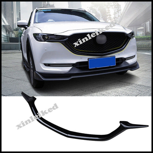 for Mazda CX-5 2017-2021 Glossy Black Front bumper Grills Moulding Cover Trim