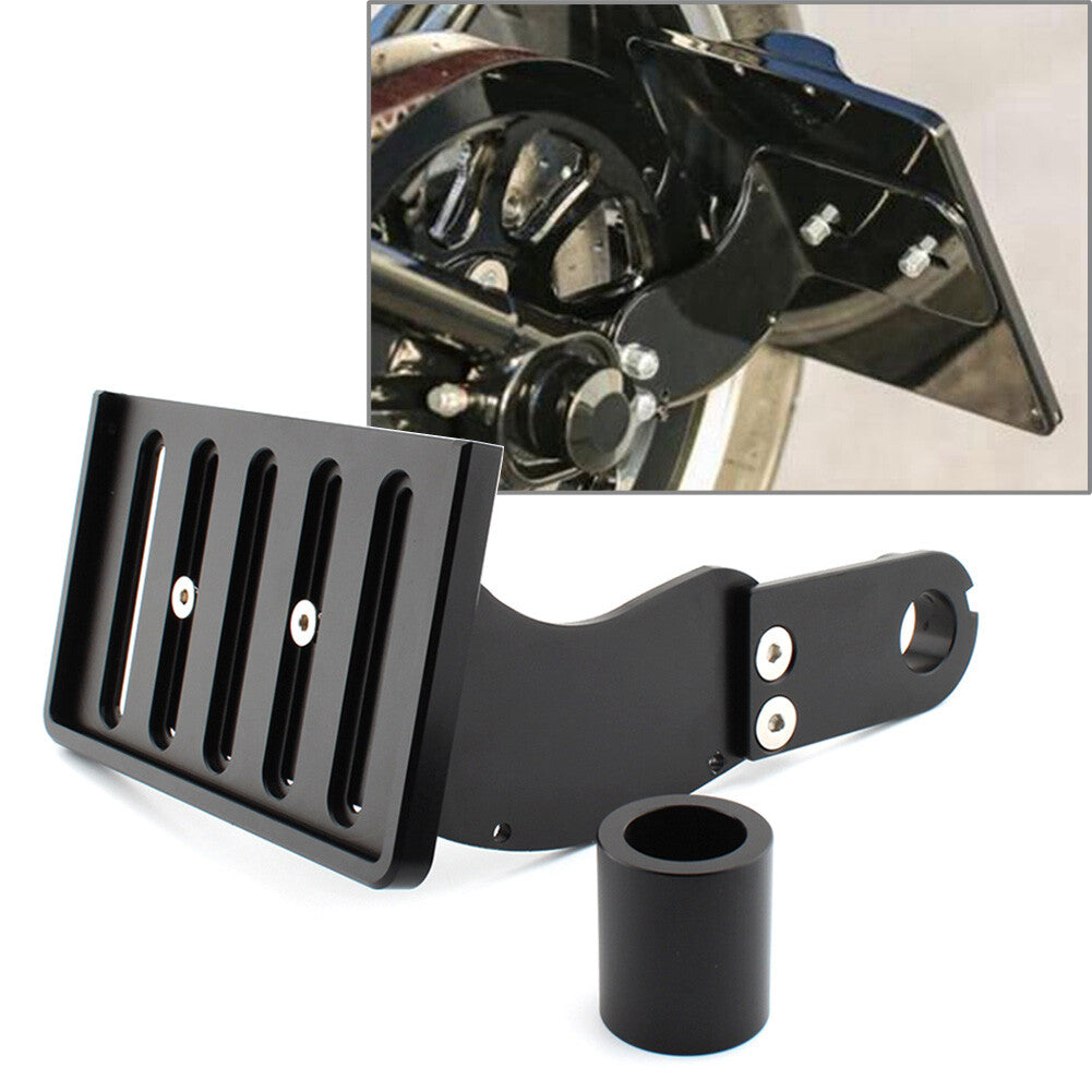 Side Mount License Plate Bracket Holder Kit Fit for Harley Softail Fat Boy Dyna Q