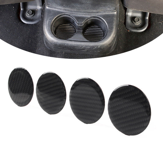 4pcs Cup Holder Insert Coaster Pad Mat Cover Trim for Jeep for Wrangler JK 2007-2017