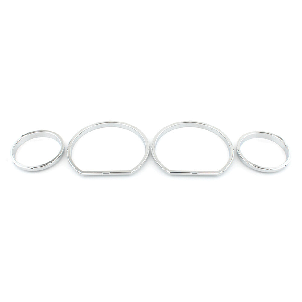 1x Chrome Instrument Board Gauge Bezel Kit Fit for Harley Touring Street Glide 14-23 Q