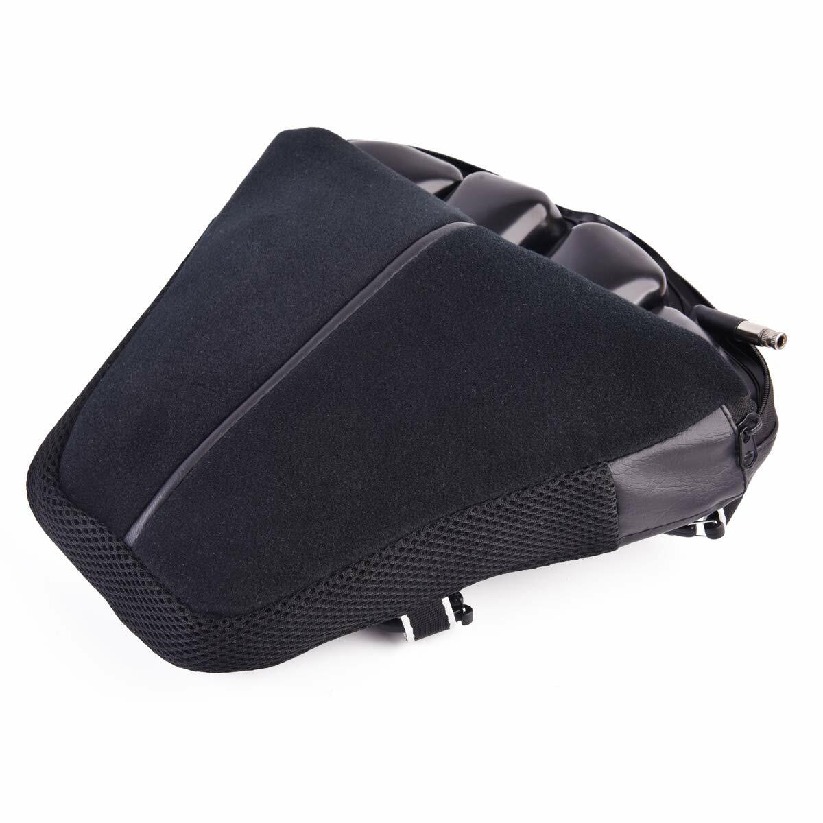 US 12x11.5 Motorcycle Bikes Air for Seat Cushion Pad Cover for Cruiser Black