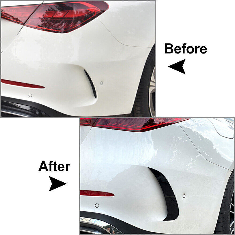 Gloss Black for Mercedes Benz C-class W206 Rear Bumper Spoiler Canard Air Vent