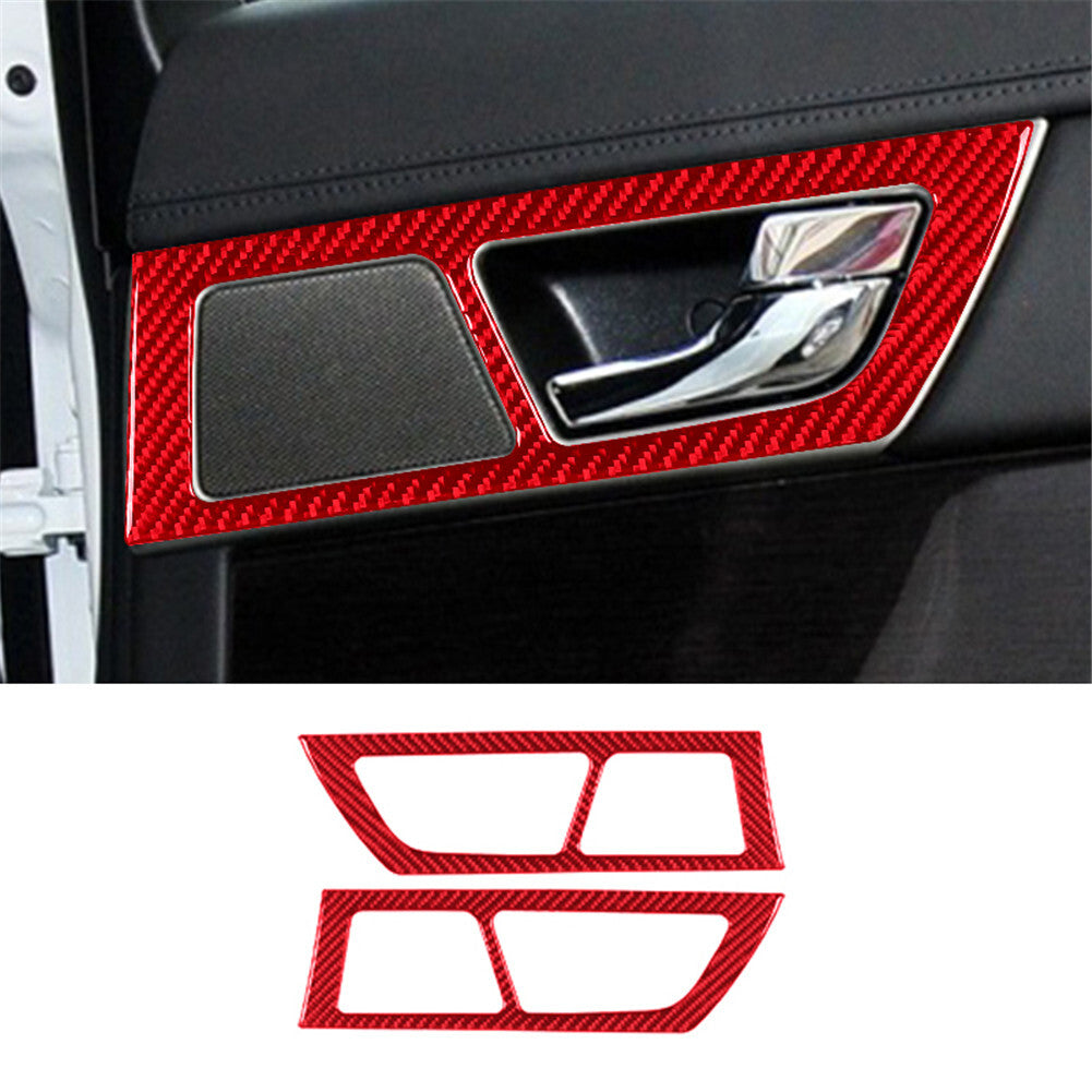 2Pcs Carbon Fiber Front Door Control Panel Trim Cover For F150 2004-2008 v