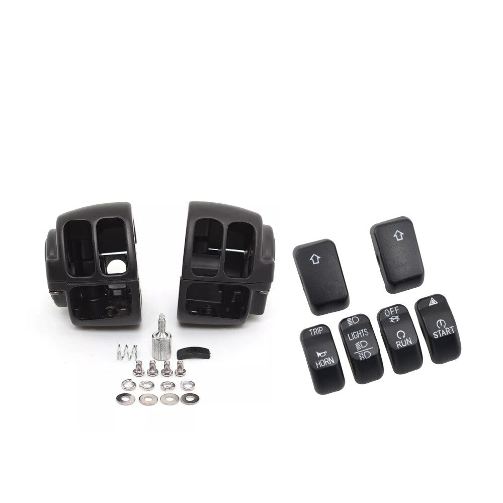 Black Hand Control Switch Housing Cover Button Cover Cap for Harley Sportster