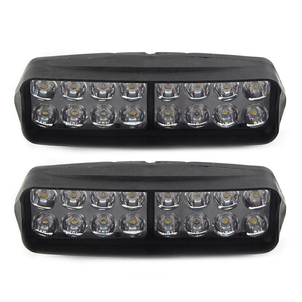 For Car UTV ATV 2X Front Headlight Spot Fog Light 16-LED Headlamp Motorcycle Q