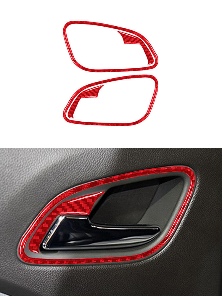 5Pcs Nevigation Lower Panel Trim Strip Carbon Fiber for Chevy Camaro 2016-2018 v