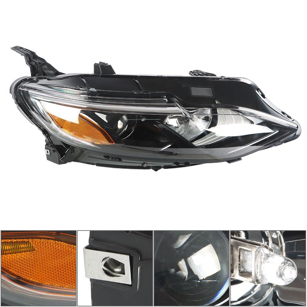 2019 Malibu passenger/right halogen chrome transparent headlight - n