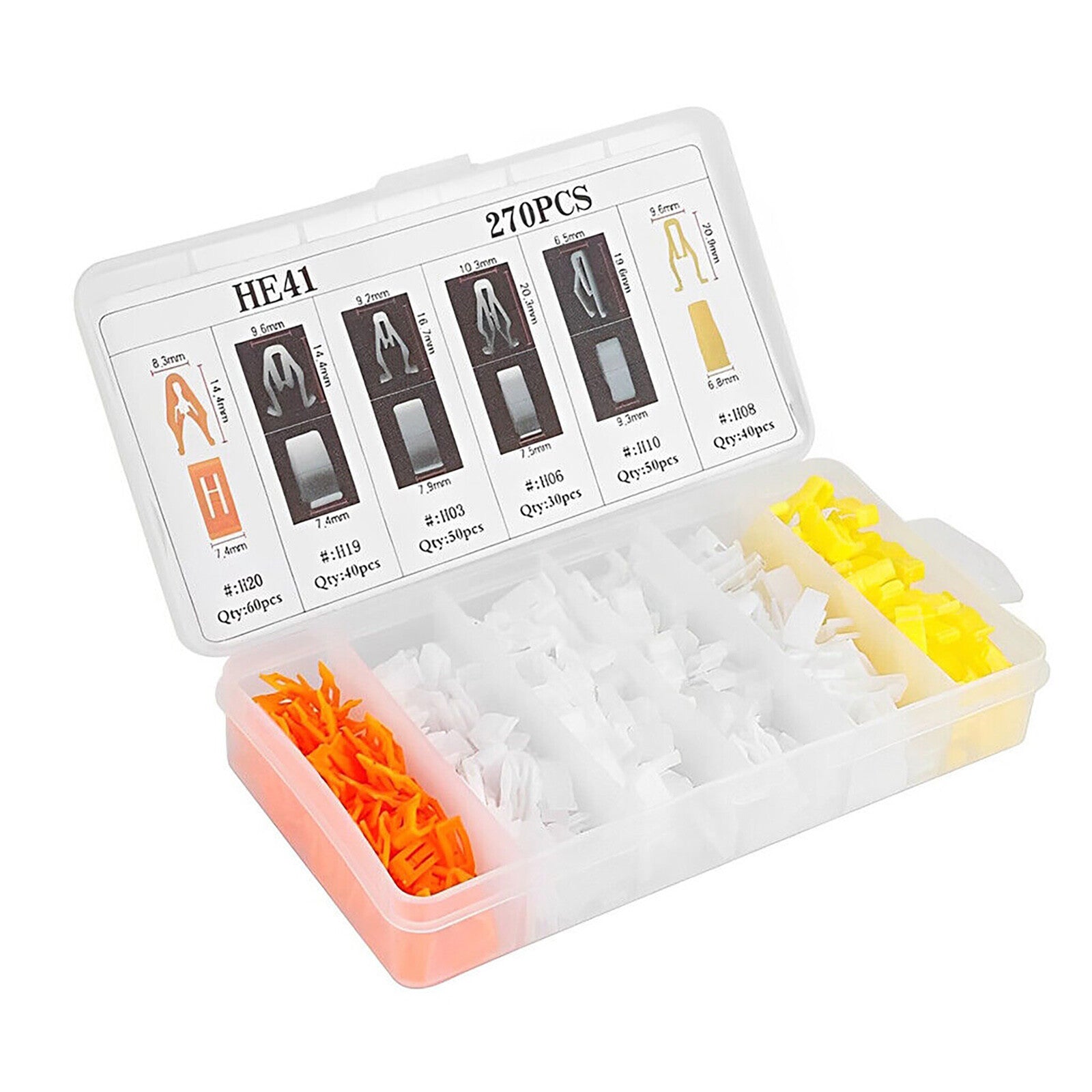 270Pcs Car Dashboard Trim Clips Universal Dash Retainer Clips Plastic Fastener