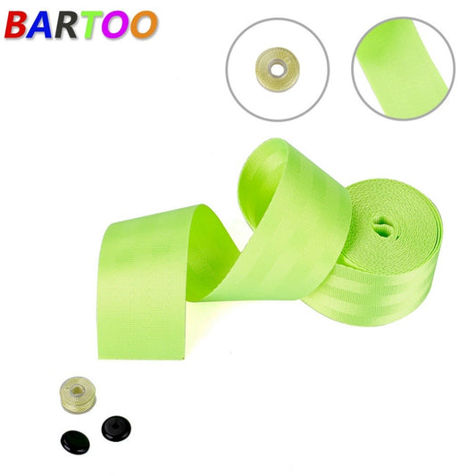 Green 3.5M for Seat Belt Webbing Polyester for Seat Lap Retractable Nylon Strap Q