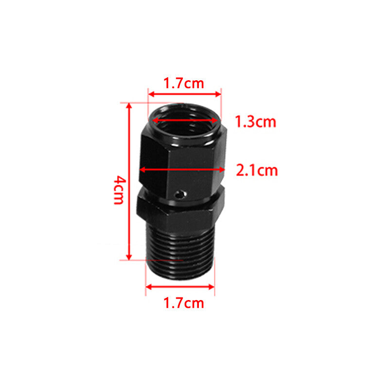 6AN AN6 Female Flare to 3/8NPT Male Straight Swivel Adapter Fitting Aluminum