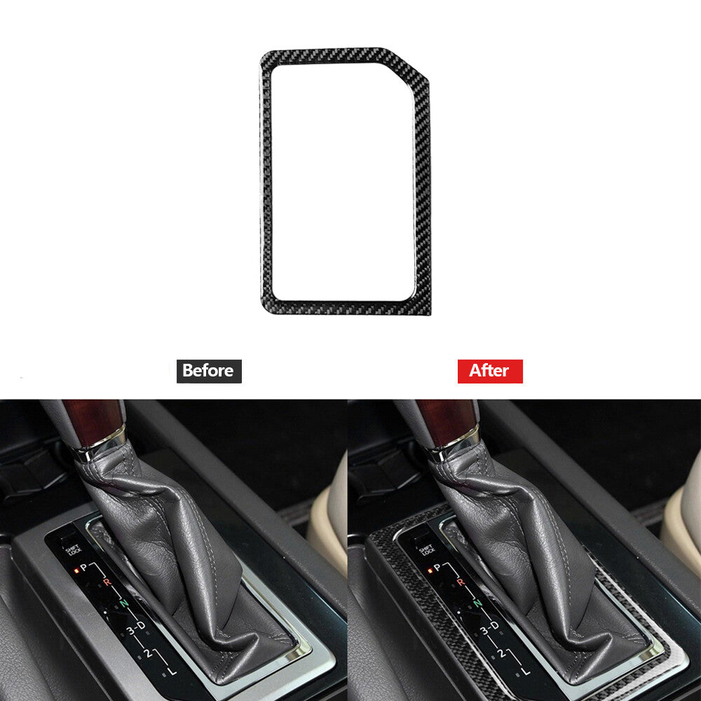 Carbon Fiber Gear Shift Frame Cover Trim for Toyota for Land Cruiser Prado 2010-2018