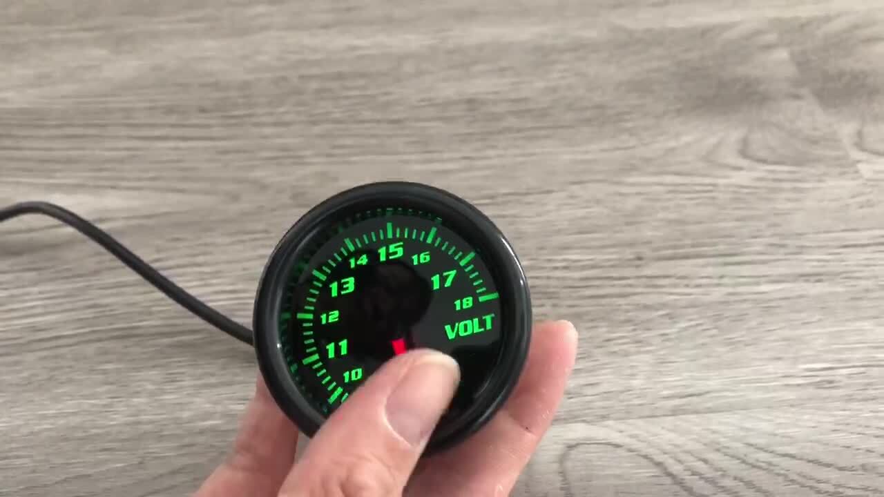 2 52mm 7 Color LED 8V-16V Volt Gauge Volt Meter Universal ONLY FOR CAR