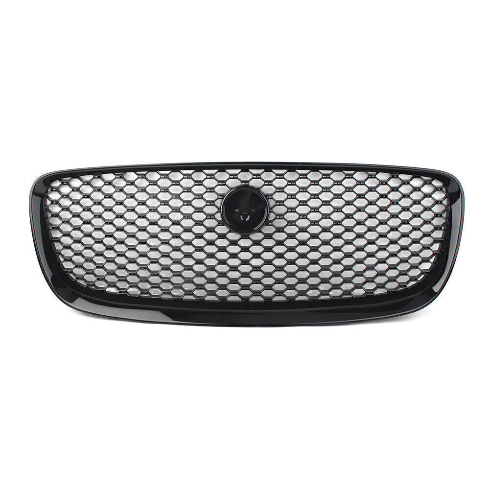 Front Upper Vent Grille Gloss Black Mesh Radiator Fit for Jaguar F-PACE 2016-2020 19
