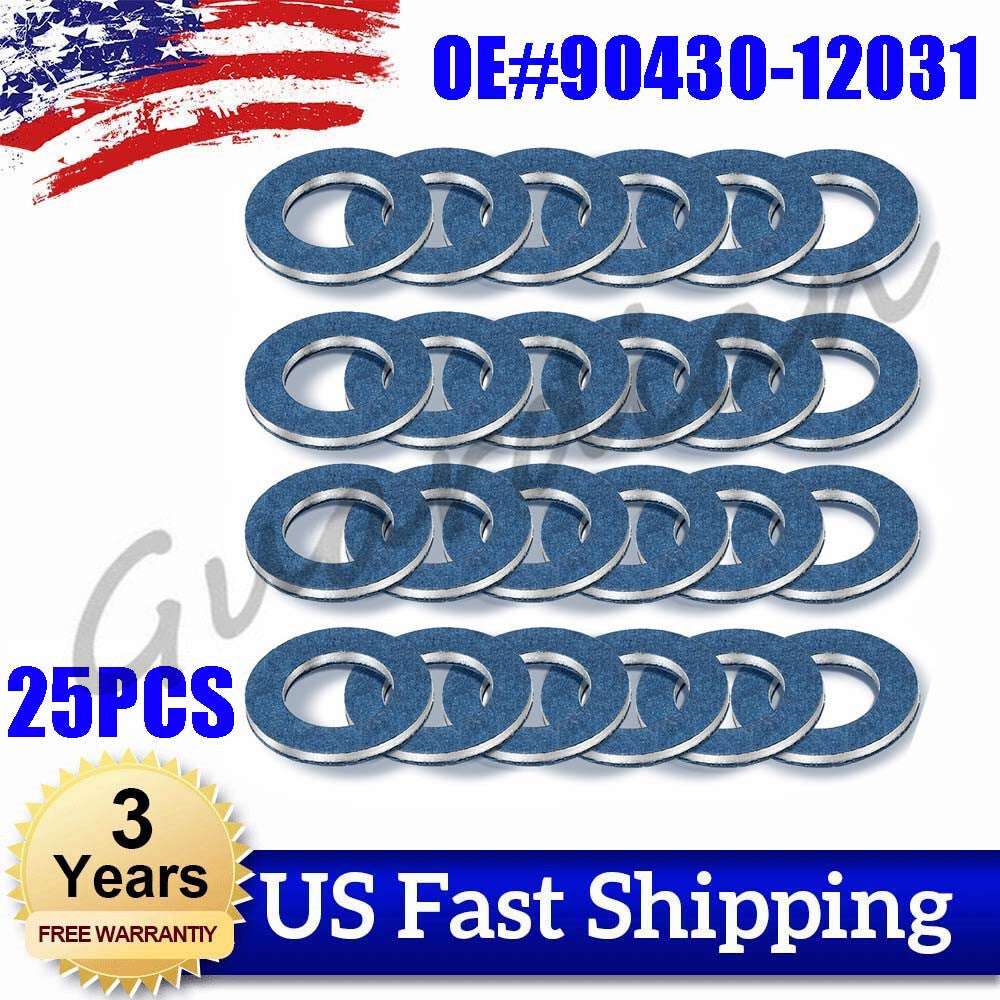 25x 90430-12031 Oil drain plug gasket Crush washing machine suitable for LEXUS for SCION and for Toyota for CAMRY .