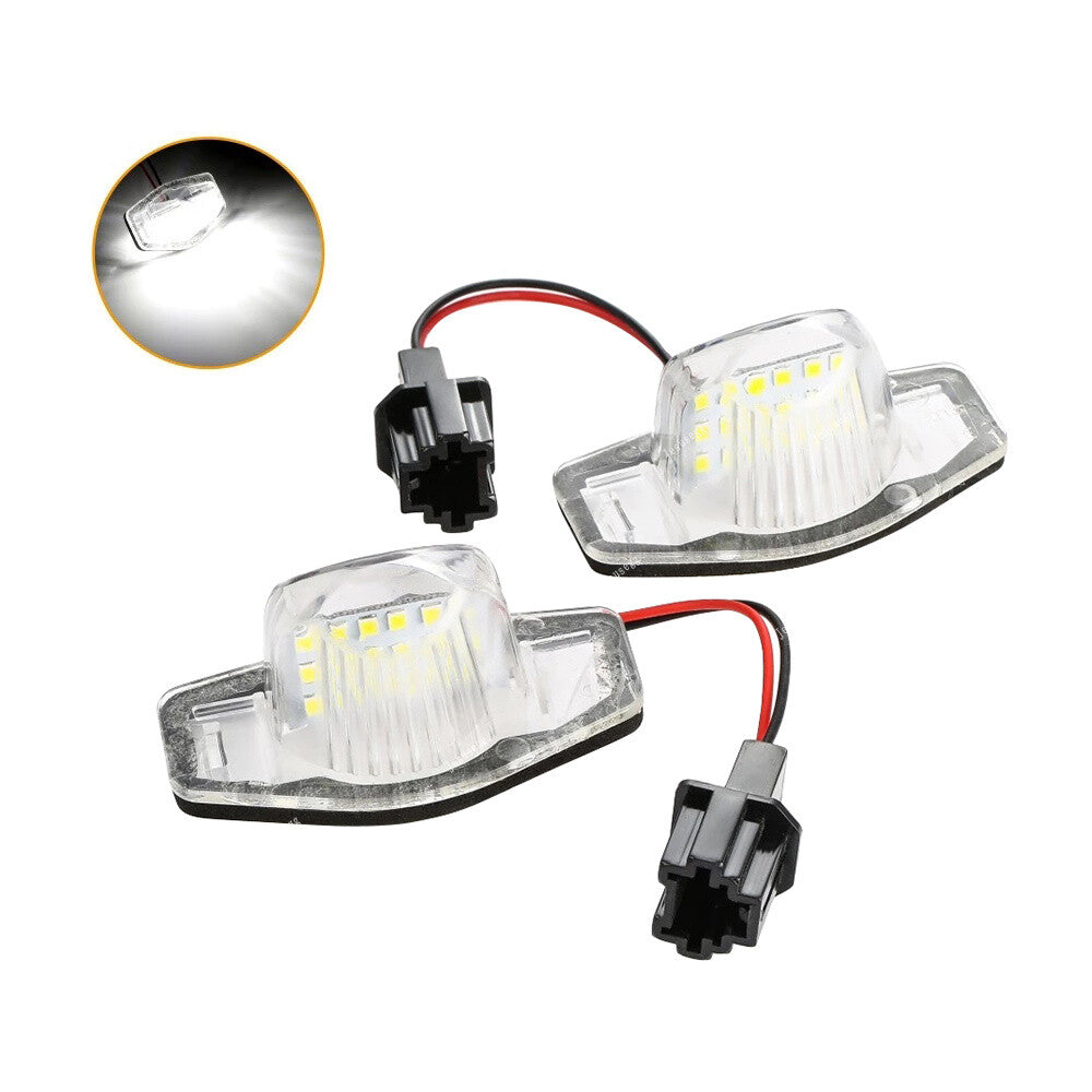 Pair LED Lamp Number License Plate Light for Honda Jazz Odyssey Stream Insight Q