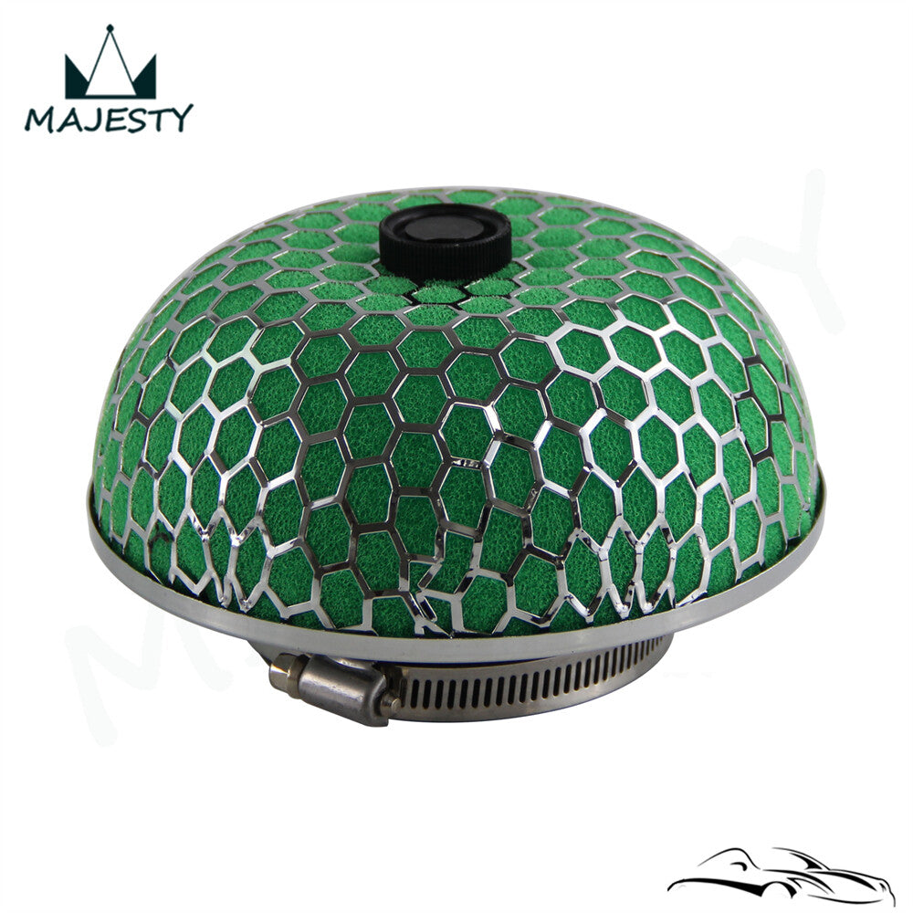 Universal 3 76MM Mushroom Mesh Turbo/Cold/Short for Ram Air Intake Filter Green