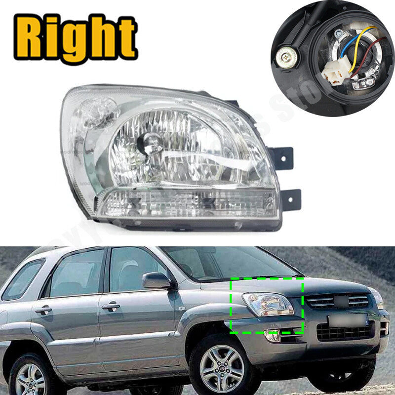 Right DRL Headlight for Kia Sportage 2005-2008 Headlamp running light Assembly