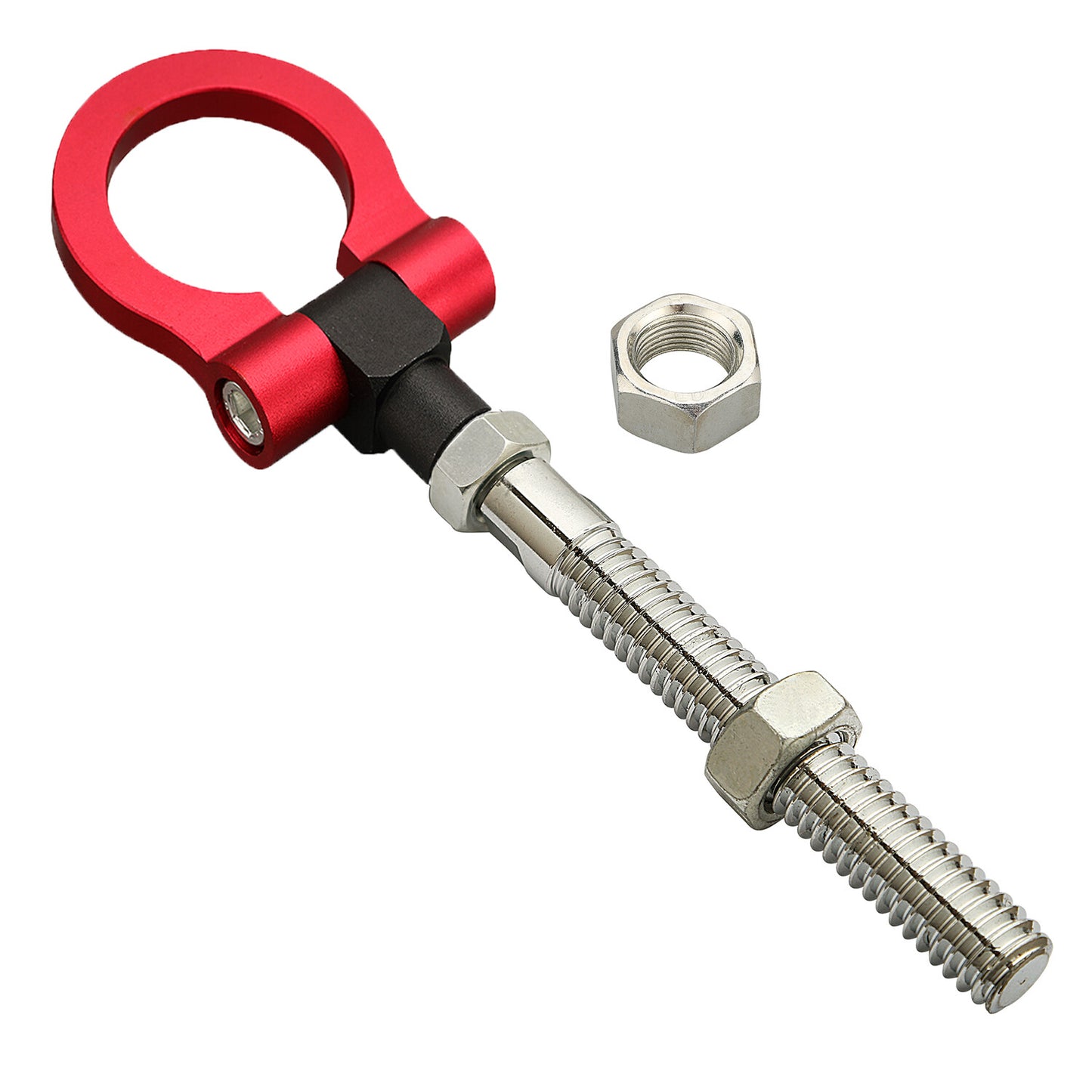 RED Folding Ring Heavy Duty Screwed-On Tow Hook Kit for Jeep Renegade Patriot Q