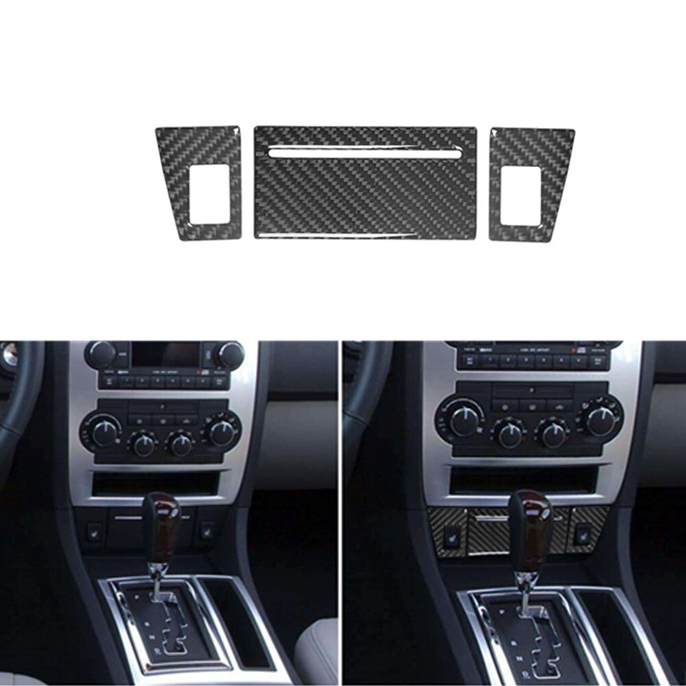 4pcs Carbon Fiber Steering Wheel Button Cover Trim for Dodge Journey 2009-2010 v