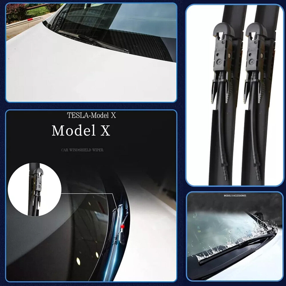 Compatible with for Tesla Model X 28-inch + 18-inch windshield wipers with integrated washer. Q