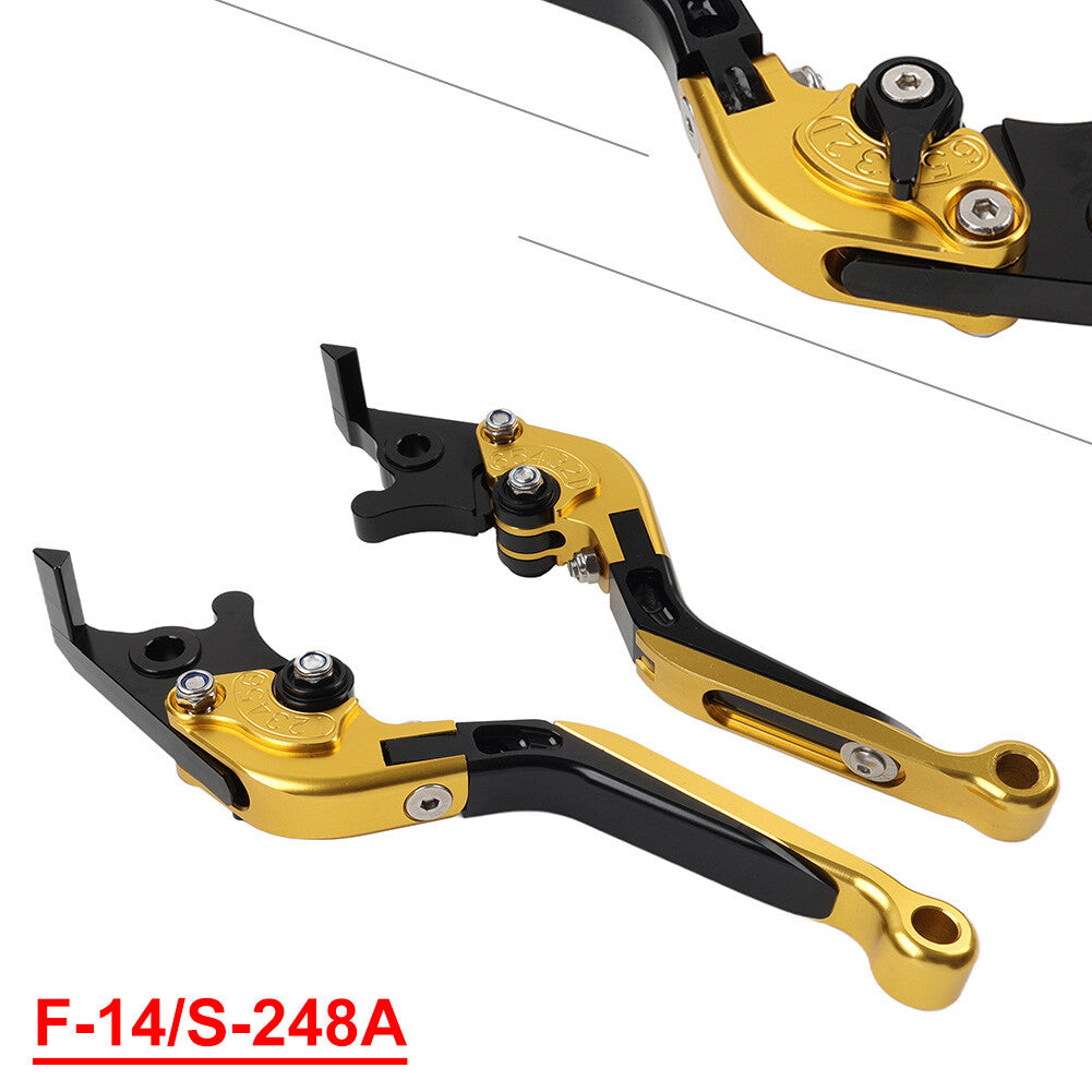 CNC Folding Extendable Brake Clutch Levers for Suzuki GSXR600 GSR750 Gold